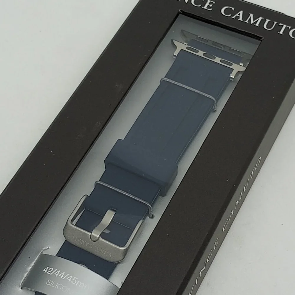 Vince Camuto 22mm Blue Silicon Strap Fits Apple Watch 42/44/45mm